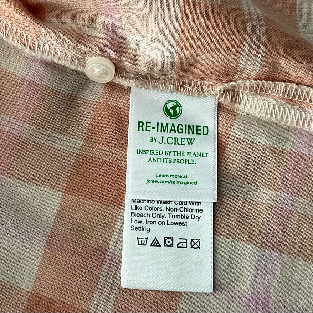 J. Crew Gathered Cottagecore Blouse Shirt Featherweight Peach Cotton - Picture 3 of 11
